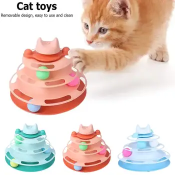 1pcs Novos Produtos para animais de Estimação Cabeça de Gato Interativo da Tabela giratória Cat Quarto Andar Zihi Brinquedos do Gato Rotary Brinquedos de Gato Tabela B0A7
