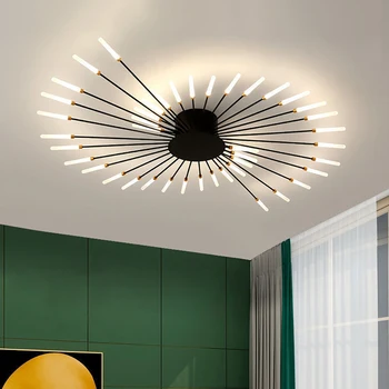moderno da luz de teto sala de estar lâmpada de teto led luzes de fogos de artifício quarto, sala de jantar, lâmpadas de iluminação, decoração de quarto de luz