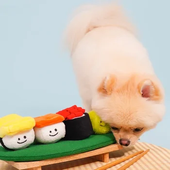 Oculto Alimentos Cheirar e Falar de Brinquedos para Cão Dog Sushi de Pelúcia Brinquedos do animal de Estimação