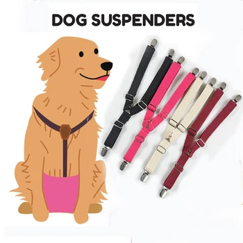 Ajustável Cão Fisiológicas Calças de Cinta Clipe Conveniente Fêmea de Cão de Fralda Suspender Anti-queda Alça de Pequenas e Médias Cães de Suspender