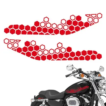 Moto Luz Etiqueta Auto-Adesiva de Moto DIY Auto-Adesivo Decalques 2pcs de motos Adesivos Favo de mel do Tipo de Decalque