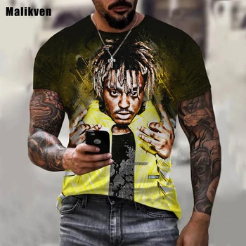 2023 Rapper Suco de Wrld R. I. P Impressas em 3D T-Shirt das Mulheres dos Homens Verão a Moda Casual Hip Hop O-Neck Manga Curta Oversized T-shirt