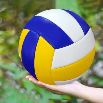 1pc Voleibol Azul, Branco, Amarelo E Treinamento interno de Competição Profissional Bola Exterior de PVC de Bola de Praia Voleibol Tamanho