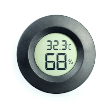 Mini-Higrômetro Termômetro Com 4 Posicionamento de Colunas, °C/°F Interruptor Eletrônico de Temperatura, Umidade Medidor de LCD