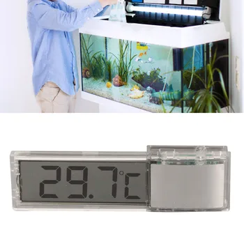 Aquário Termômetro de -50°C a +70°C 3D LCD Display Digital LED Tanque de Peixes Termômetro para Aquários Acessórios