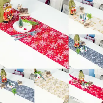 Decoração de natal flocos de Neve Tabela Impressa Bandeira Corredor da Tabela Impressa Toalha de mesa Placemat Hotel Home Festival de Decoração de NATAL quente