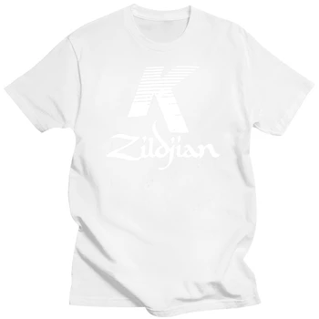 Zildjian K Percussão De Tambores, Pratos Logotipo Mens T-Shirt Preto De Algodão Impresso Mangas Curtas Engraçado Gráfico T-Shirt